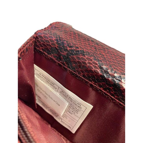 #4553 Faux Snake print wallet lots of compartments snap closure 6X4X1 - Picture 4 of 6